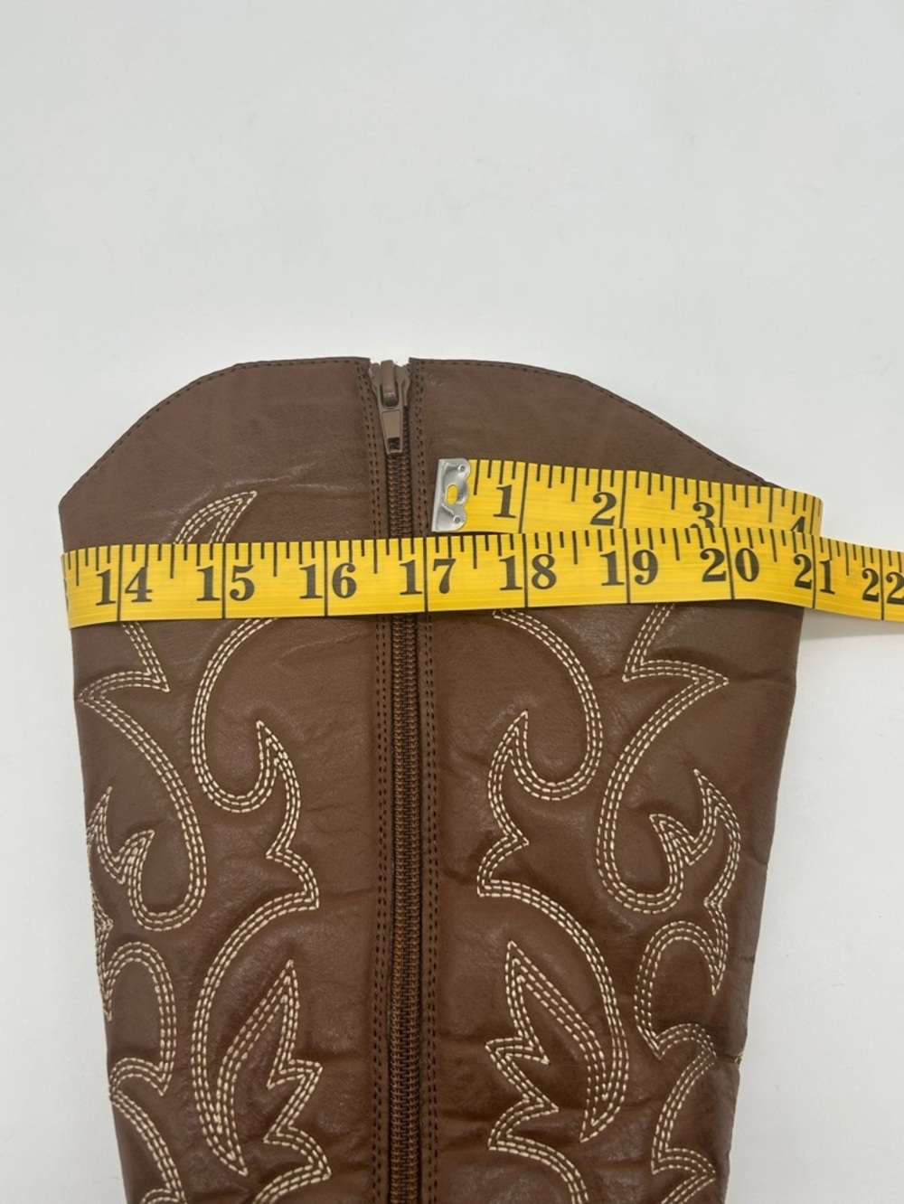 POP Barry Brown Western Tall Boots Embroidered Side Zip Cowboy Boots Women’s 9 - Picture 10 of 13